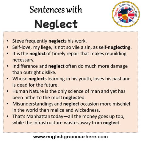 Examples of "Neglecting" in a Sentence YourDictionary.com