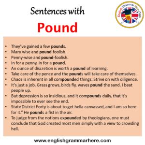 Examples of "Pounds" in a Sentence YourDictionary.com