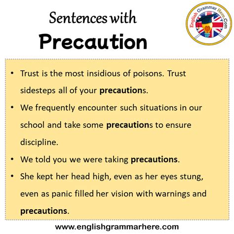 Examples of "Precautionary" in a Sentence YourDictionary.com