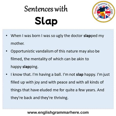 Examples of "Slap" in a Sentence YourDictionary.com