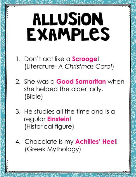 Examples of allusion for kids