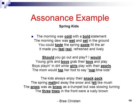 Examples of assonance