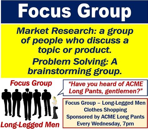 Examples of focus group. The sample type and size of a focus group is determined by the purpose and nature of the study. Researchers often use purposeful sampling of participants in order to align the focus group with a specific target audience. Group size varies; for example, whereas between 10 and 12 people may be appropriate for a commercial topic group, 6 to 8 ... 