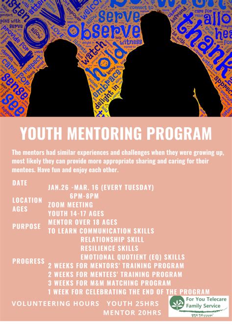 Examples of mentoring programs for youth. Mentoring practices/strategies which have been reviewed and may be applicable include: peer mentoring, one-to–one mentor matches, e-mentoring, and group mentoring. Successful programs may find that there is more than one type of mentoring utilized to support youth development and leadership. 