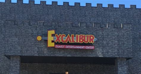 Excalibur fun center. Ready, aim, fire! Our indoor laser tag arena is sure to be a blast for the whole family. Our black light arena has many obstacles that make it challenging while the music in the arena keeps your adrenaline pumping. Aim your red phaser beam at your opponents' fiber-optic lit vest and shoot to temporarily disable your opponent as you earn points. 