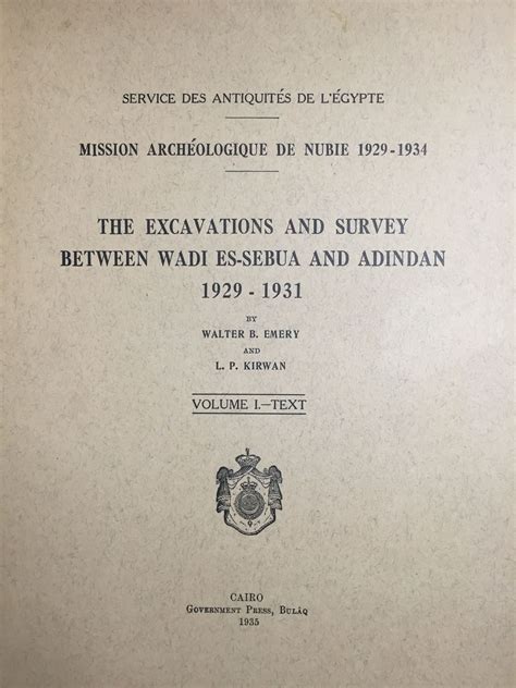 Excavations and survey between wadi es sebua and adindan, 1929 1931. - The philosophical quest a cross cultural reader.