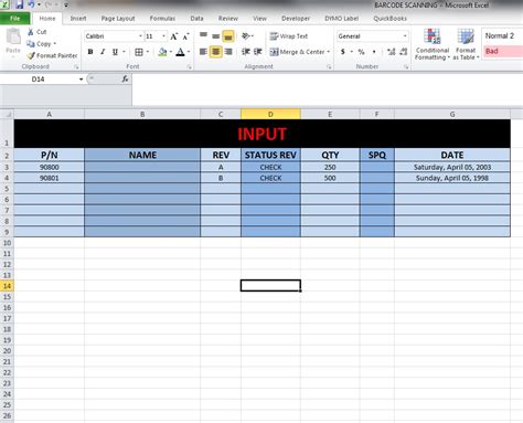Excel, Barcode Scanner, Inventory Stack Overflow