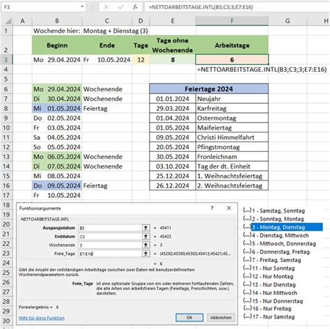 Excel: Arbeitstage & Datumsabstand berechnen - GIGA