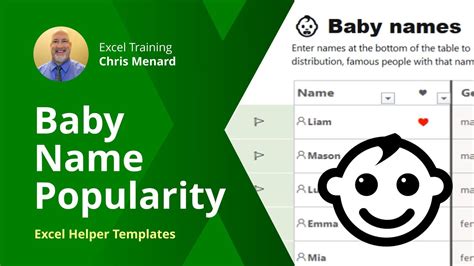 Excel: Baby Names Tracker Template - YouTube