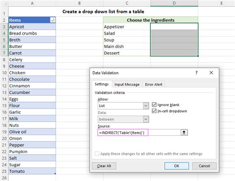 Excel: populateitems in data validation drop down list …