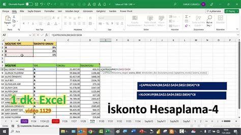 Excel İskonto Hesaplamak YouTube. 