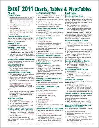 Excel 2011 for mac charts tables pivottables quick reference guide cheat sheet of instructions tips shortcuts. - Harcourt science assessment guide grade 4 4075.