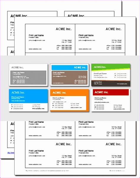 Excel Business Card Template