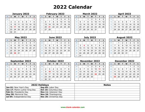 Excel Calendar Template 202223 Customize and Print