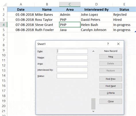 Excel Data Entry Form Template Addictionary