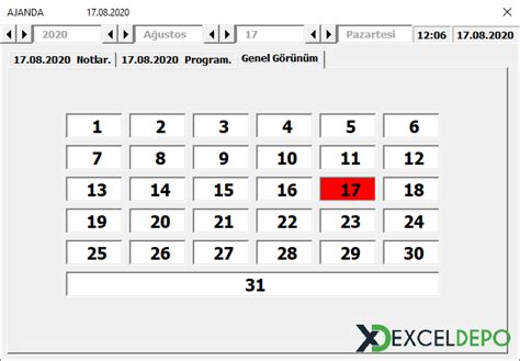 Excel Destek Excel Ajanda Programı Facebook.