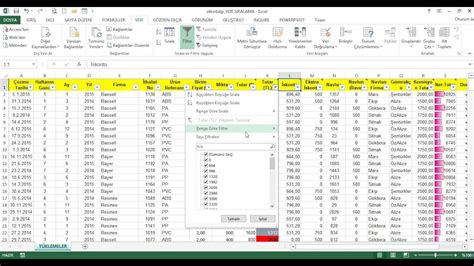 Excel Filtreleme OFİS DATA. 