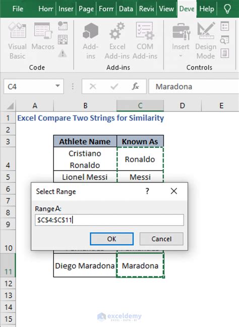 Excel Formula Compare Strings For Similarity