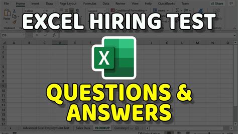 Excel Hiring Test Questions and Answers YouTube
