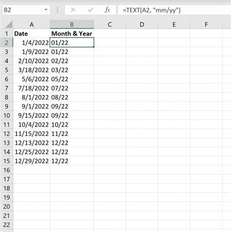 Excel How to Convert Date to Month and Year Format