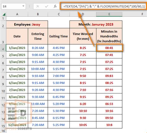 Excel How to Convert Minutes to Hundredths