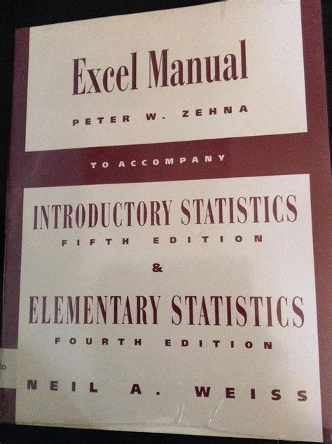 Excel Manual For Introductory Statistics And Elementary Statistics