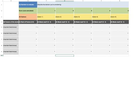 Excel Matrix Template Get Free Templates