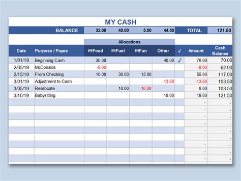 Excel Money Tracker Template