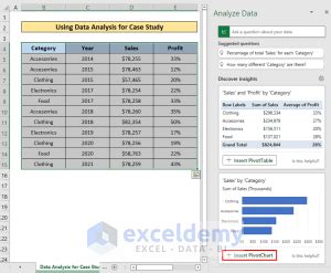 Excel N.A Data Analysis Excel Assignment Case Study Case Study