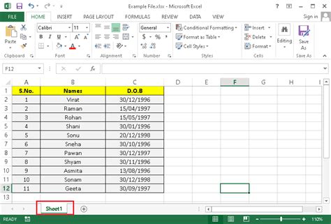Excel New Sheet Shortcut javatpoint