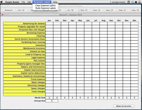 Excel Property Management Spreadsheet intended for Property Management