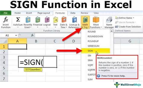 Excel SIGN Function - Calculate Sign of a Number - Automate Excel