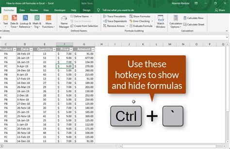 Excel Shortcut Keys Display Formula Nepalsas Riset