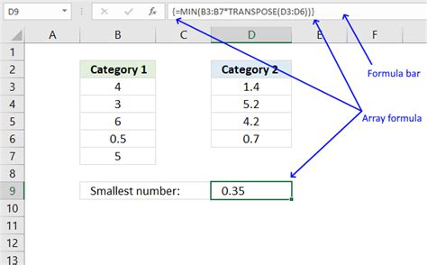 Excel Single Cell Array Formula