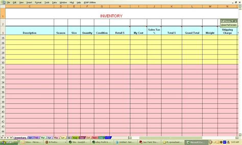 Excel Spreadsheet For Ebay Sales within Excel Spreadsheet For Ebay