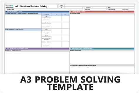 Excel Spreadsheet Problem Solving pertaining to A3 Problem Solving
