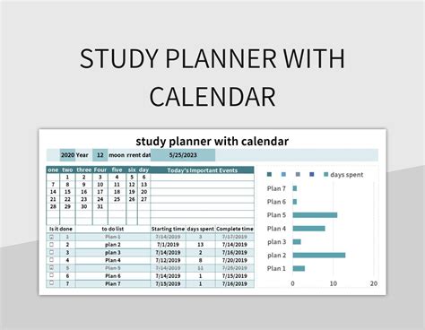 Excel Study Planner Template