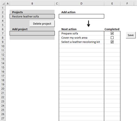 Excel Template Getting Things Done Vba