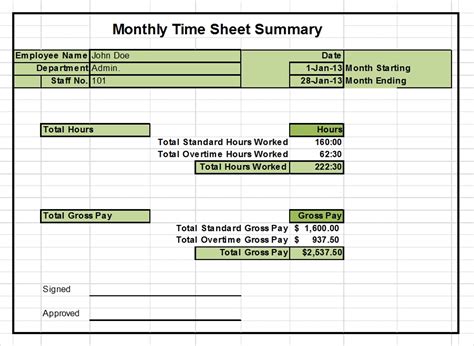 Excel Timesheet Template With Formulas Addictionary