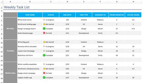 Excel To Do List With Subtasks Template For Your Needs