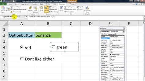 Excel VBA ActiveX Series 3 Option buttons Use on a sheet, How to
