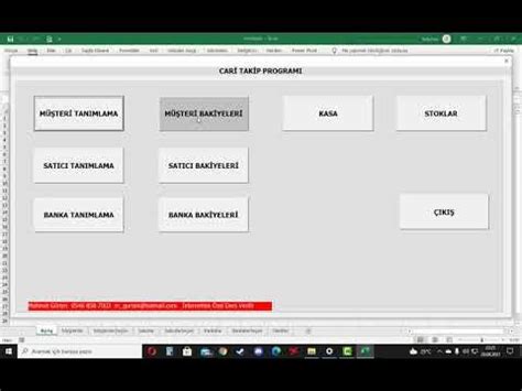 Excel VBA Cari Program Bölüm1 YouTube.