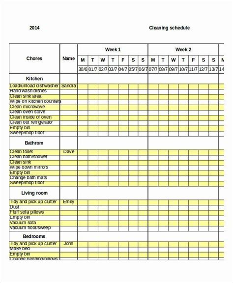 Excel Weekly Cleaning Schedule How to create an Excel Weekly Cleaning