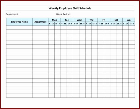 Excel Work Schedule Template Inspirational 7 Work Schedule Template