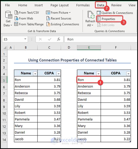 Excel connection properties command text cell reference.  You could use something like ...