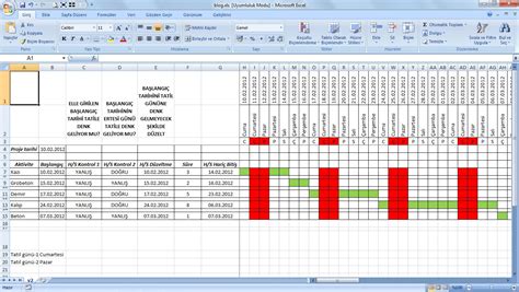 Excel de program hazırlama