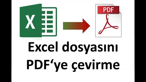Excel dosyasını pdf ye çevirme