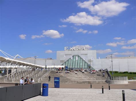 Excel exhibition centre. Better connections for international visitors, including a 43-minute direct connection from Heathrow to ExCeL. Find the best way to get to ExCeL London. Travel on the underground, DLR or train, drive & park, fly into London, take the boat along the river, ride the cable car or cycle to the venue. 