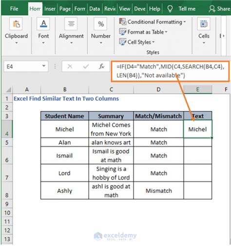 Excel find similar text in two columns.  That&rsquo;s great, unless you actually need to find stri...