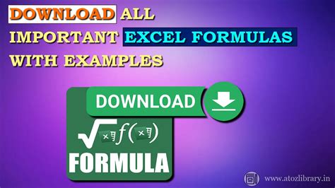 Excel formulas pdf with example 2021 download free